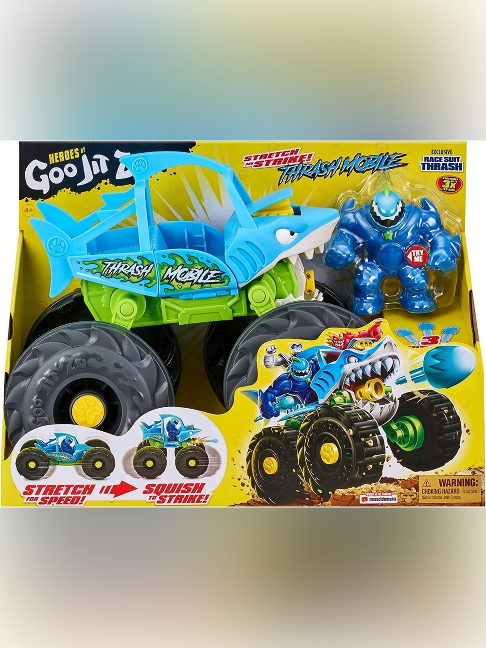 🚙Heroes of Goo Jit Zu Thrash Mobile Truck NWT New Sealed🦈